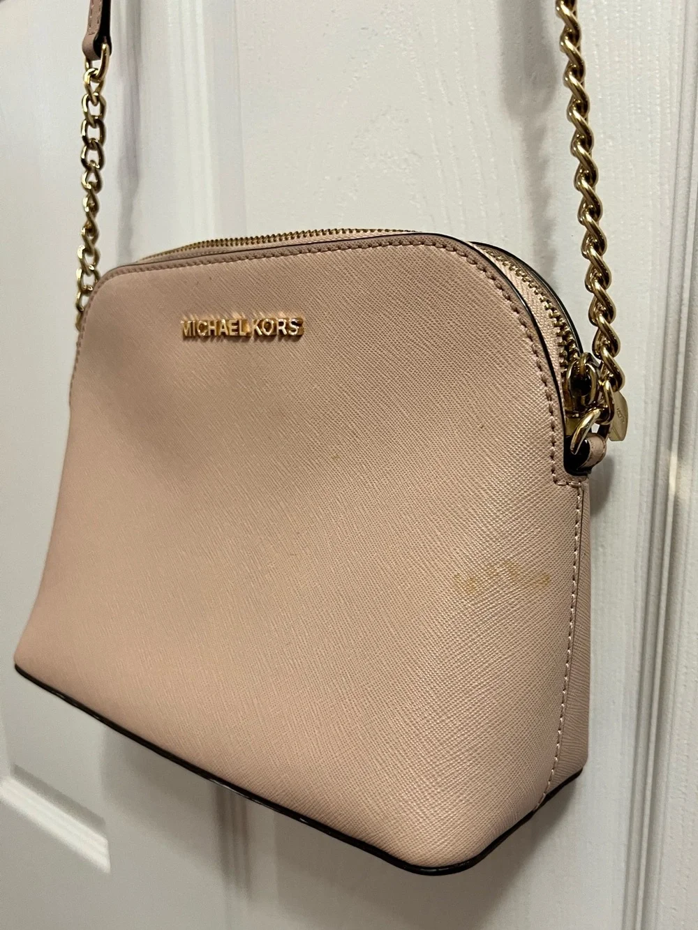 Michael Kors Light Pink Crossbody with Gold Hardware